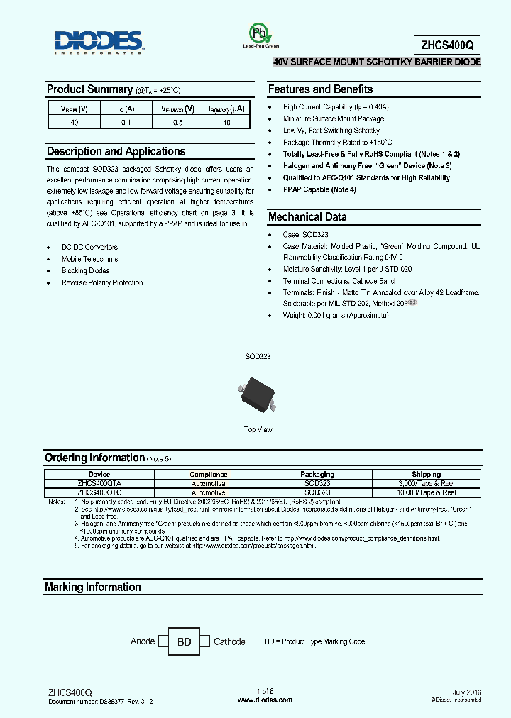 ZHCS400QTC_9013931.PDF Datasheet