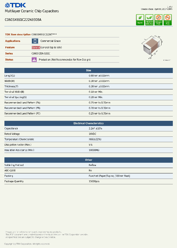 C0603X6S1C222K030BA-17_9014450.PDF Datasheet