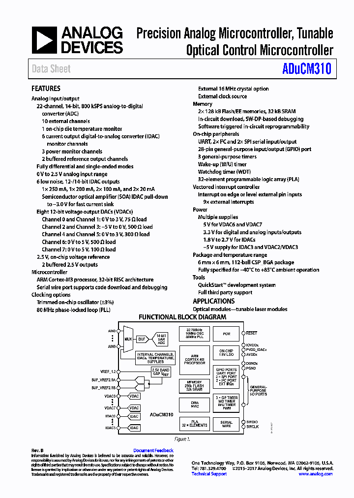 ADUCM310_9015205.PDF Datasheet
