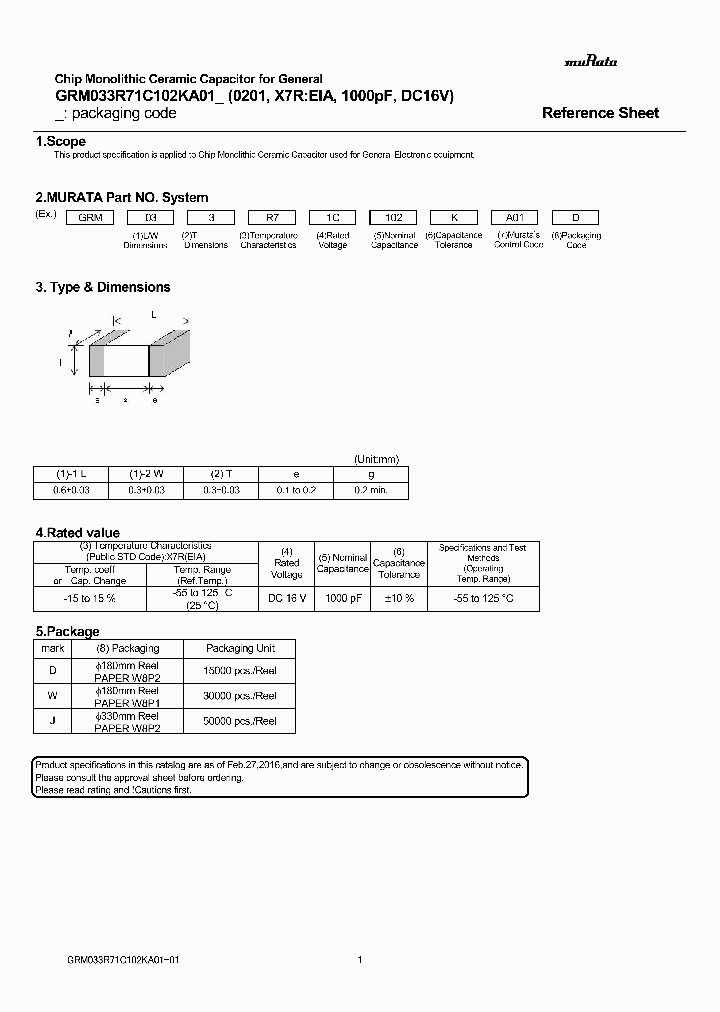 GRM033R71C102KA01_9015440.PDF Datasheet