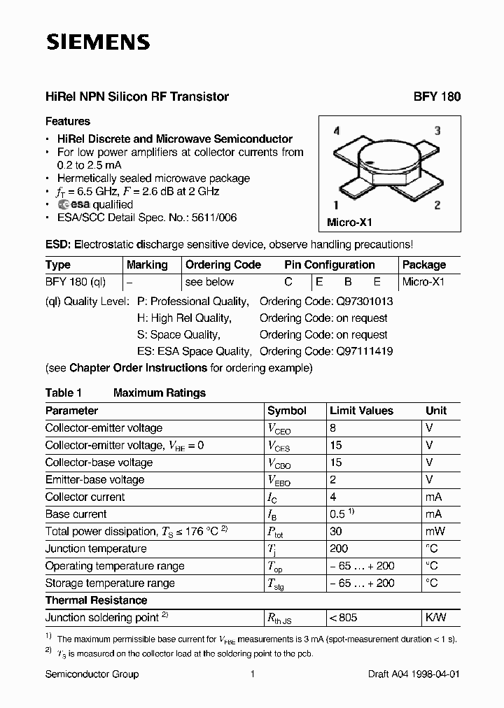 BFY180_9015694.PDF Datasheet