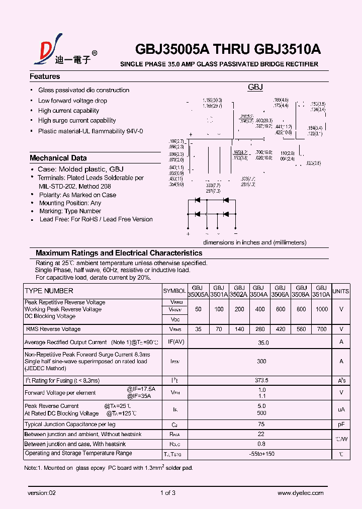 GBJ35005A_9016520.PDF Datasheet
