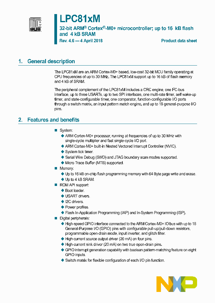 LPC810M021FN8_9018193.PDF Datasheet