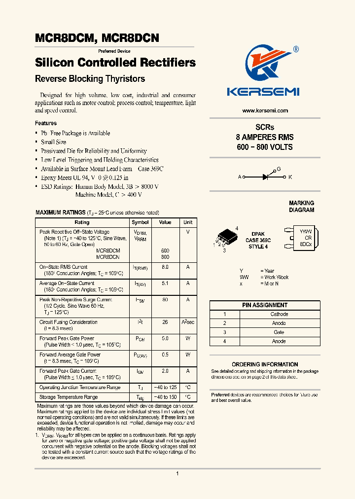 MCR8DCMT4G_9018787.PDF Datasheet