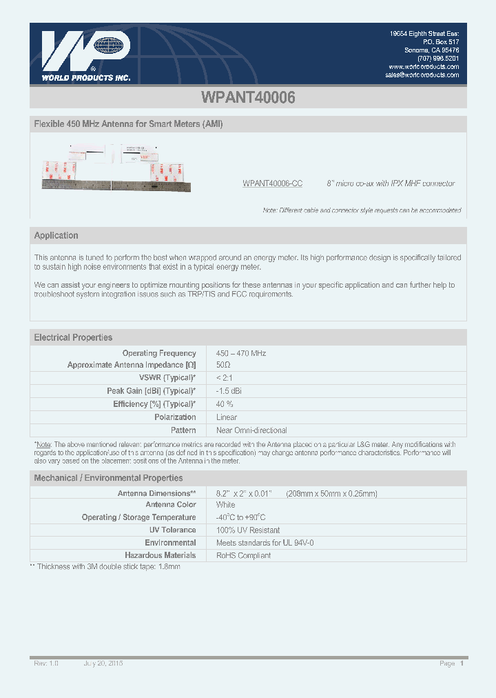 WPANT40006_9018958.PDF Datasheet