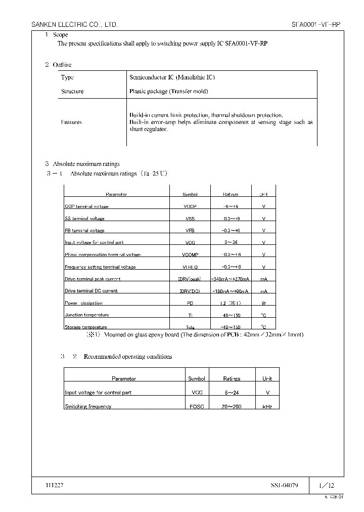 SFA0001_9019580.PDF Datasheet