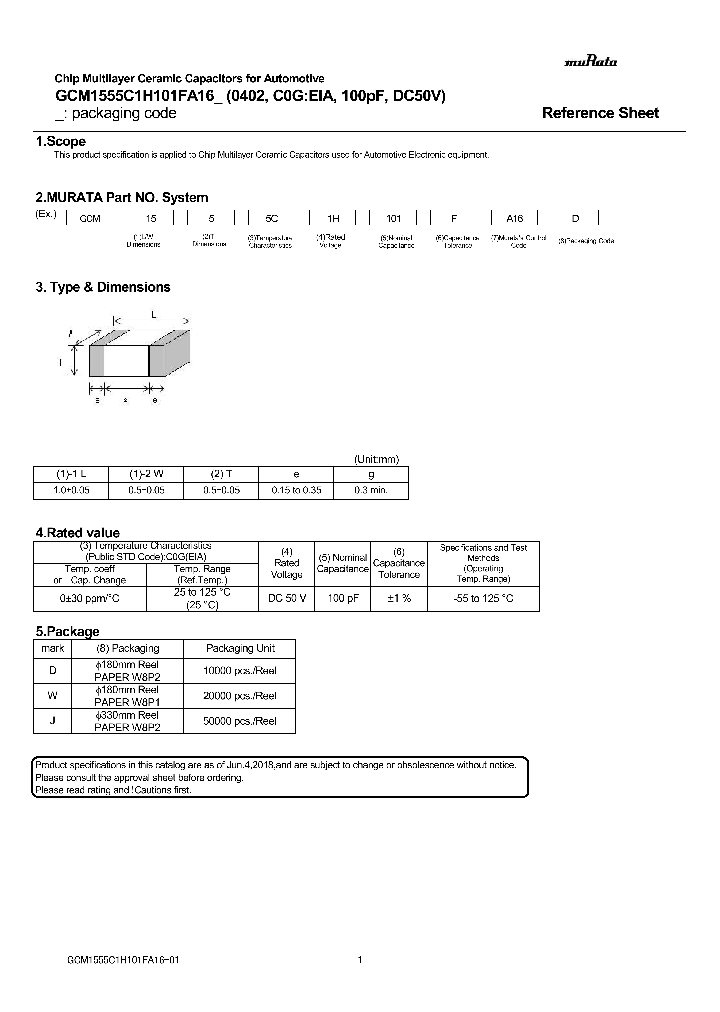 GCM1555C1H101FA16_9020491.PDF Datasheet