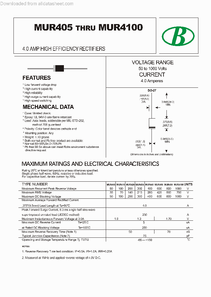 MUR430_9020556.PDF Datasheet