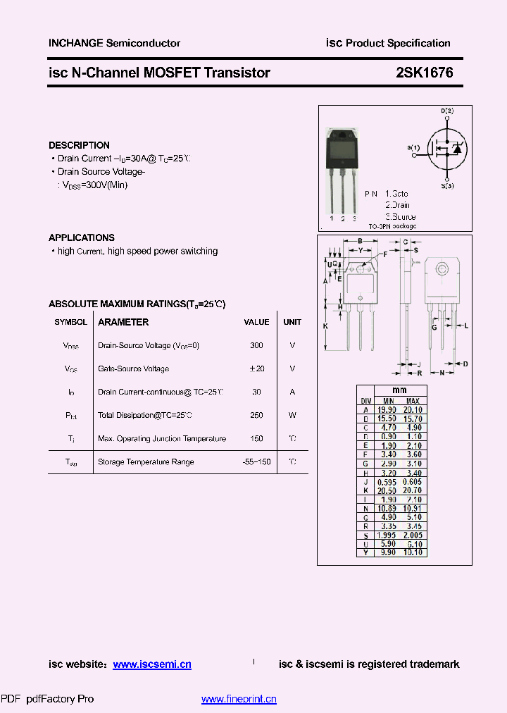 2SK1676_9021450.PDF Datasheet