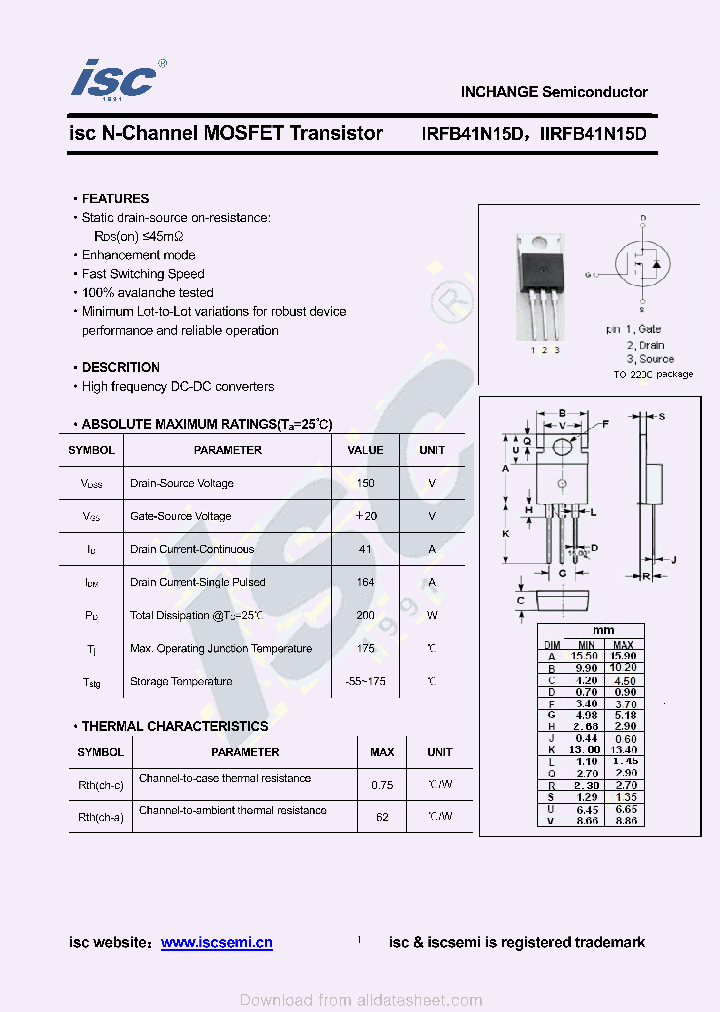 IIRFB41N15D_9023337.PDF Datasheet