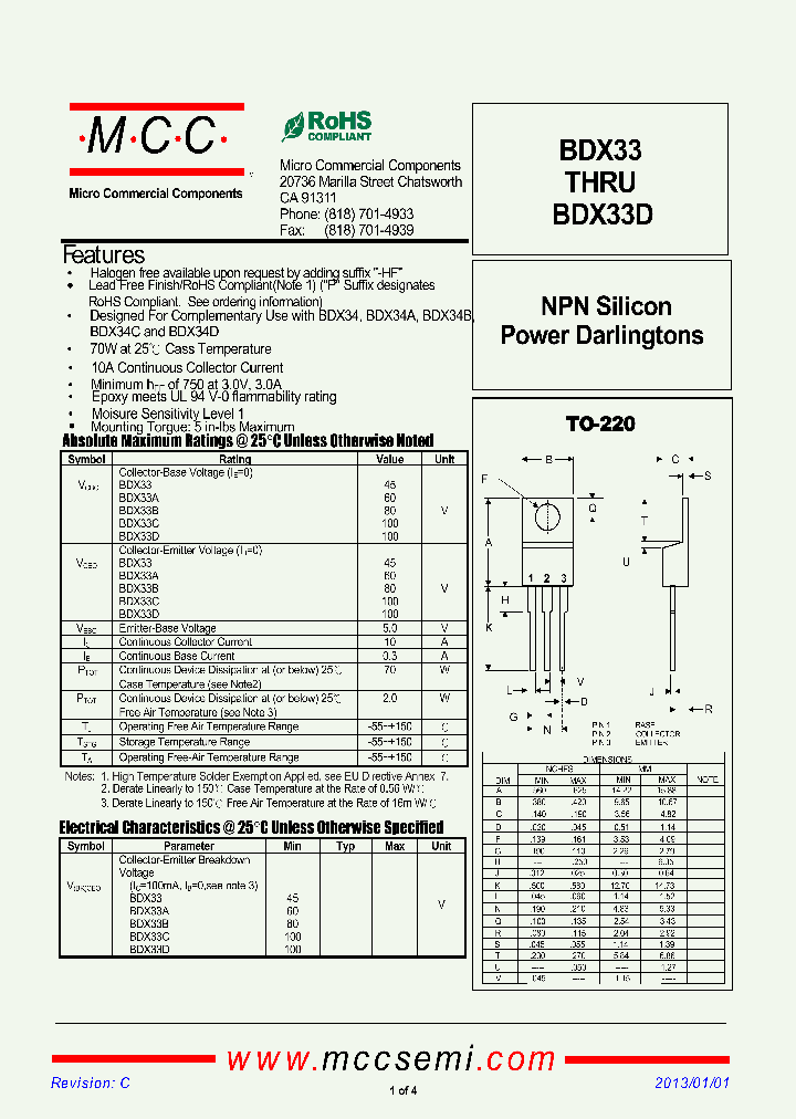 BDX33_9024319.PDF Datasheet