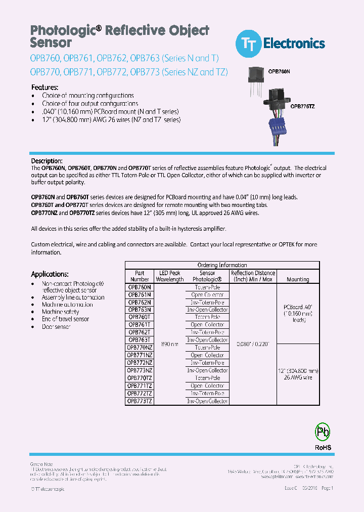 OPB771TZ_9025420.PDF Datasheet