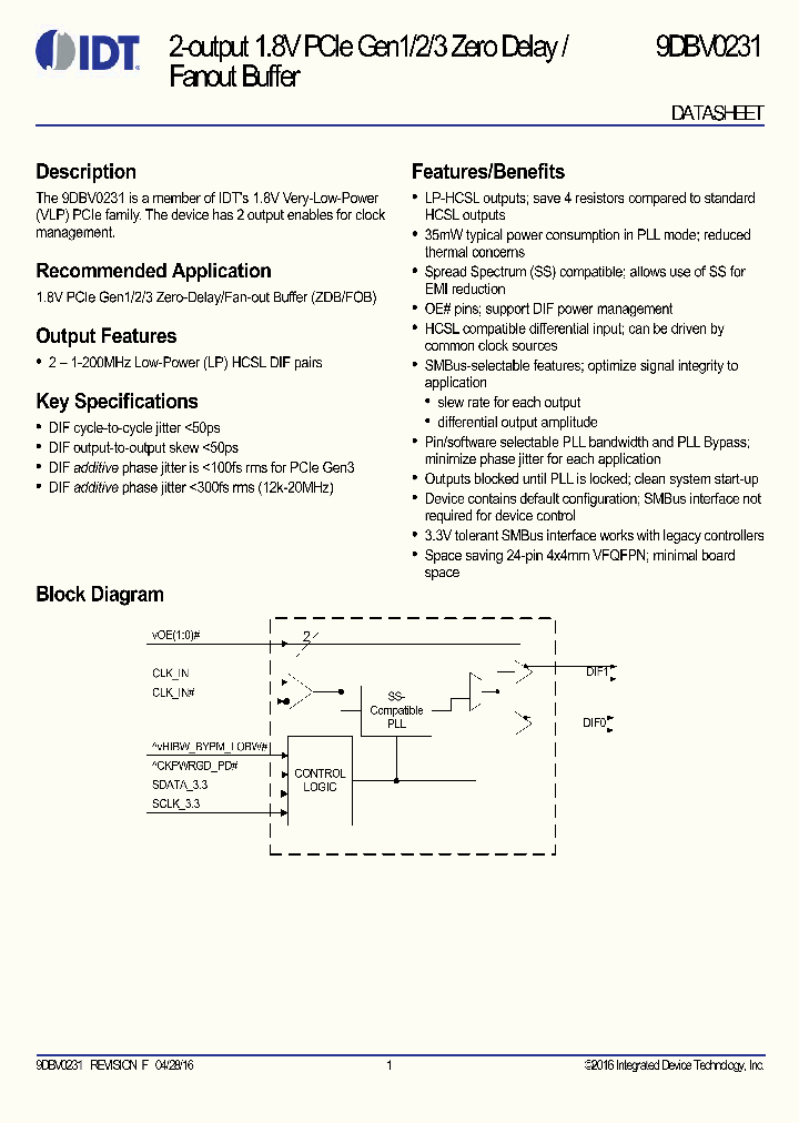 9DBV0231AKILF_9027020.PDF Datasheet