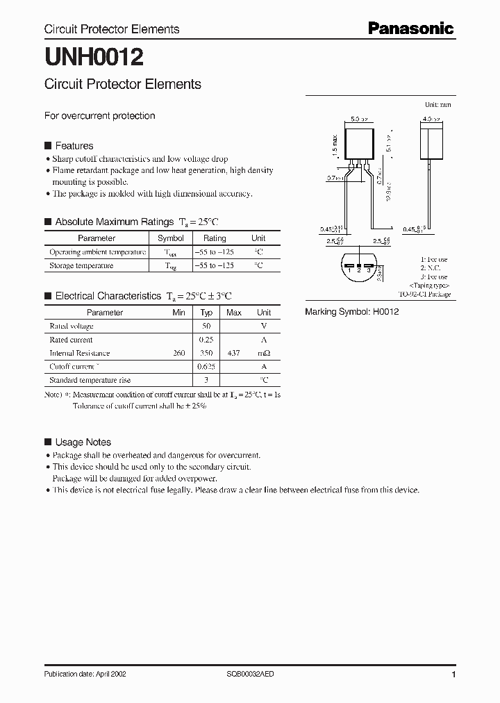 UNH0012_9028388.PDF Datasheet