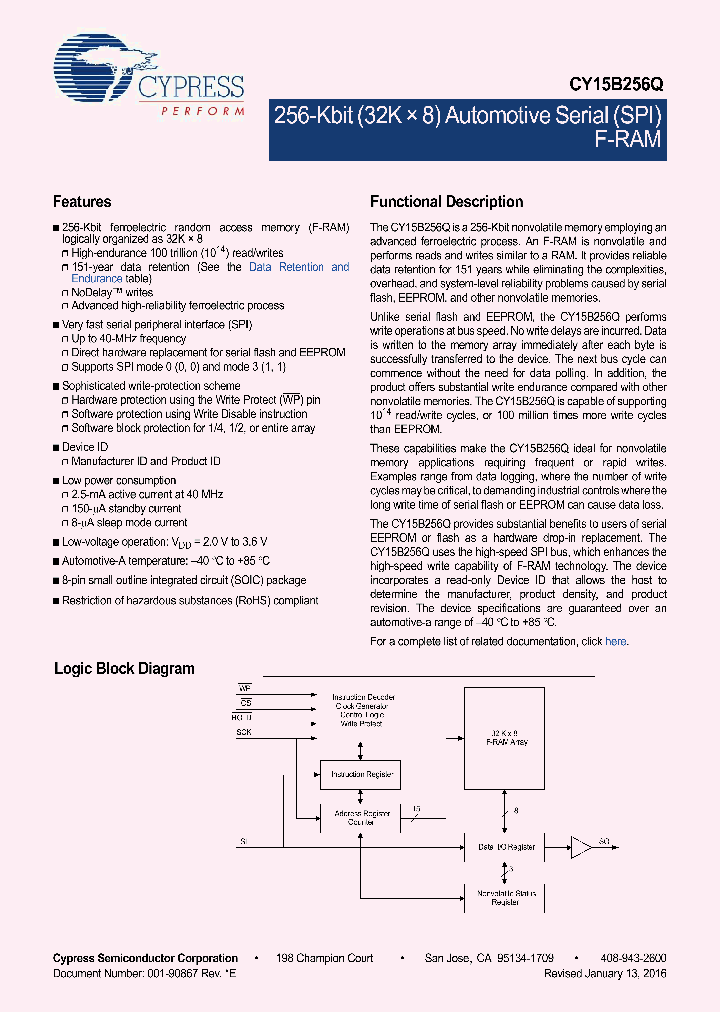 CY15B256Q_9029268.PDF Datasheet