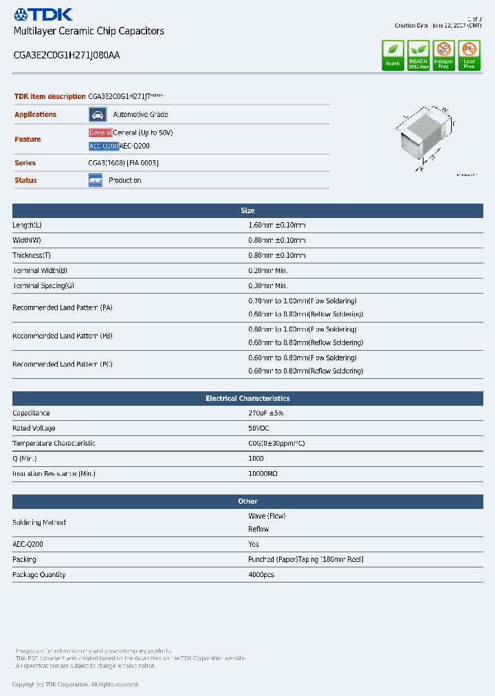 CGA3E2C0G1H271J080AA-17_9029631.PDF Datasheet