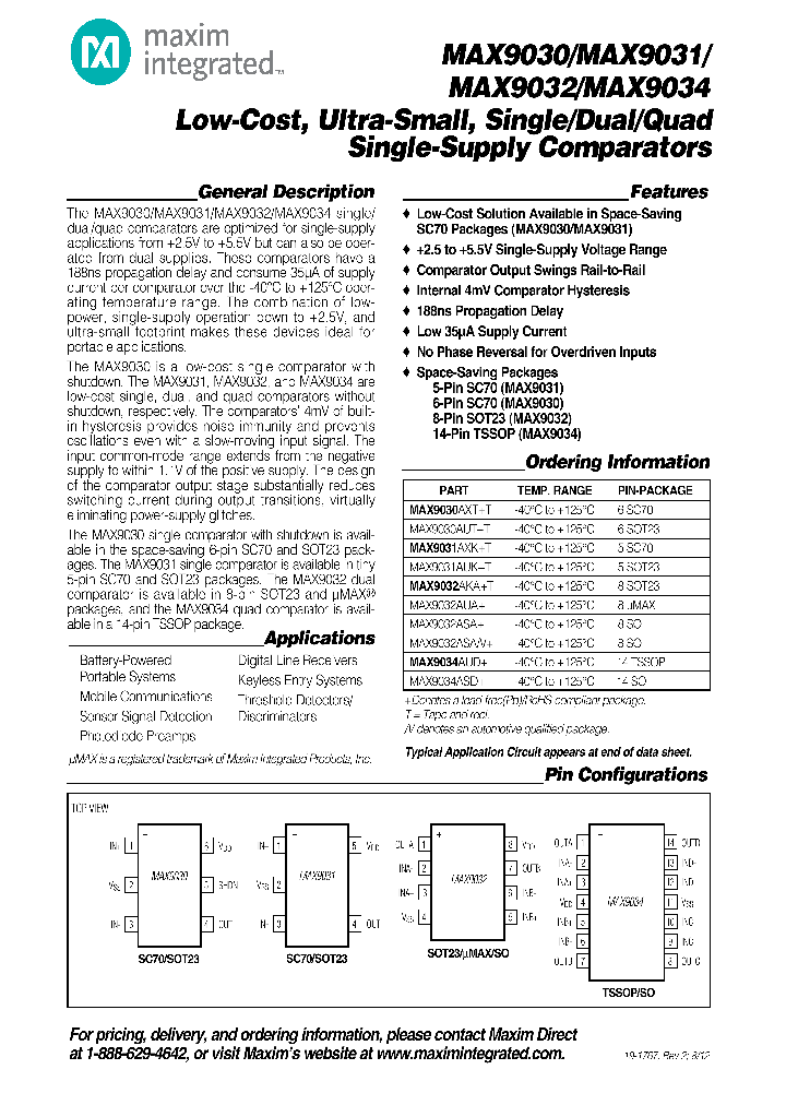 MAX9032AKAT_9030136.PDF Datasheet