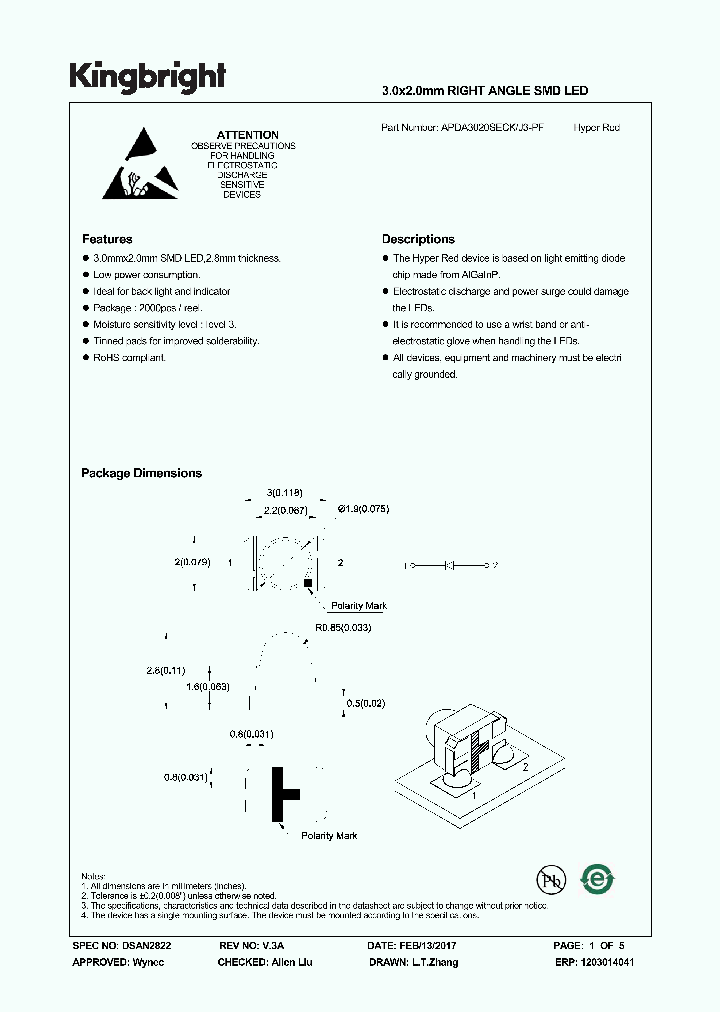 APDA3020SECK-J3-PF_9031492.PDF Datasheet