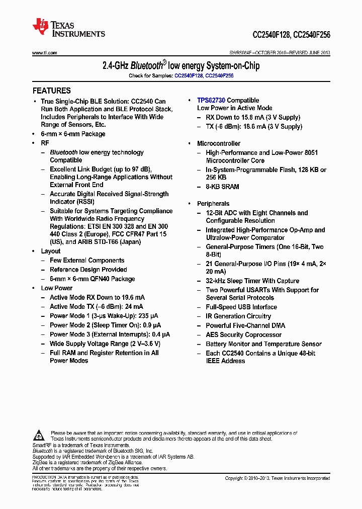 CC2540_9032657.PDF Datasheet