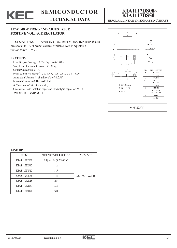 KIA1117DS00_9032825.PDF Datasheet