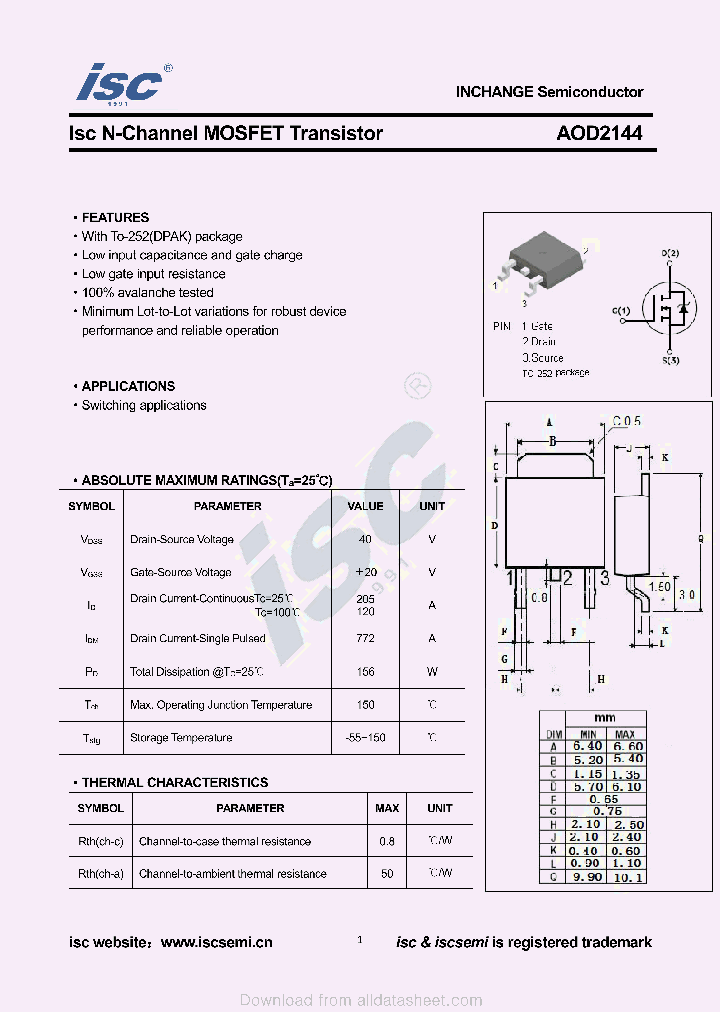 AOD2144_9033074.PDF Datasheet