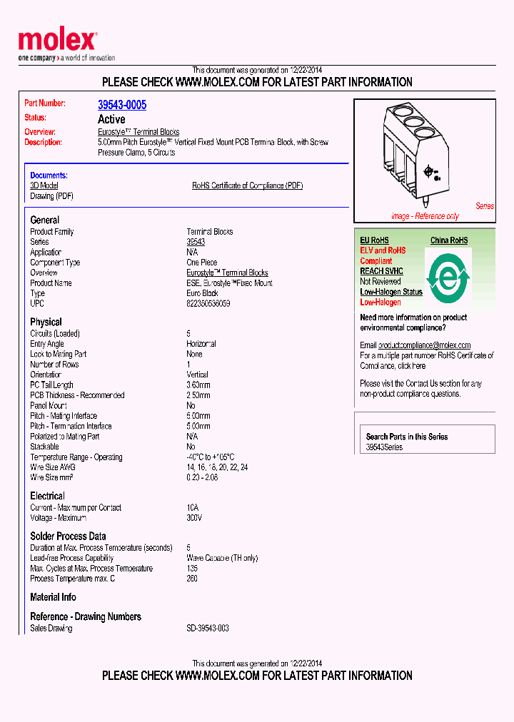 39543-0005_9033530.PDF Datasheet