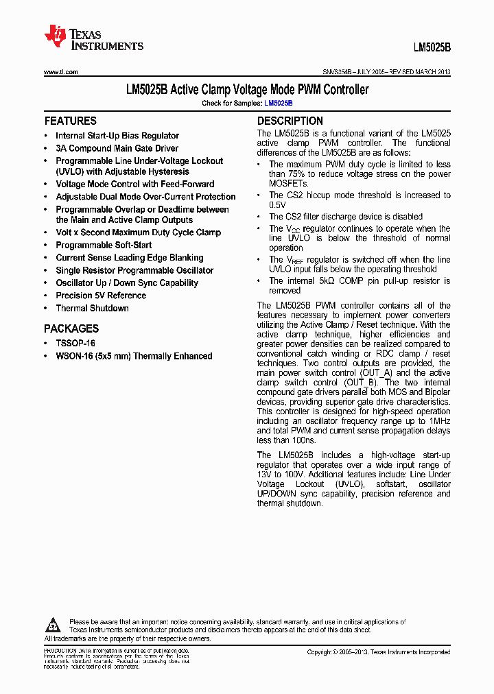 LM5025B_9034808.PDF Datasheet