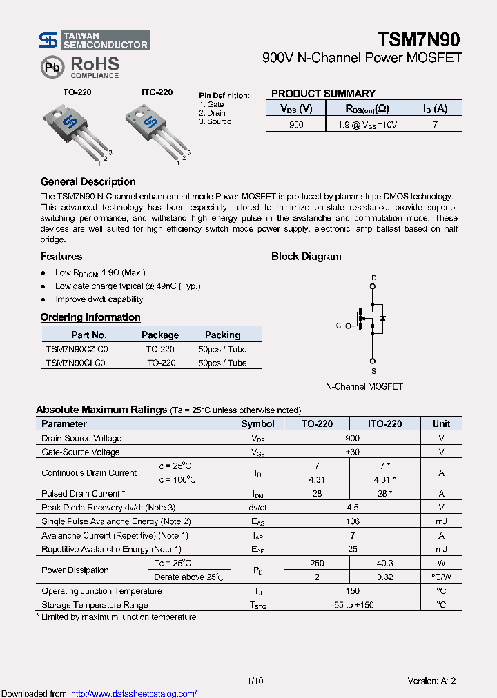 TSM7N90CI_9035079.PDF Datasheet