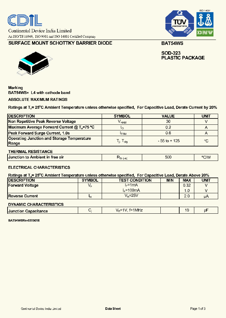 BAT54WS_9035828.PDF Datasheet