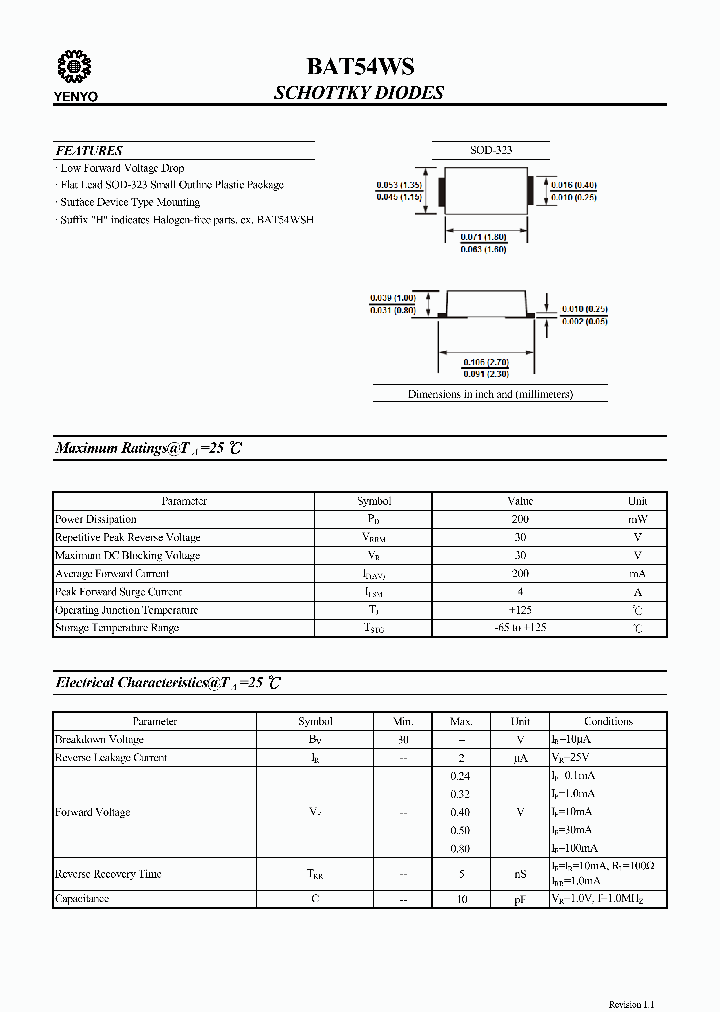 BAT54WS_9035832.PDF Datasheet