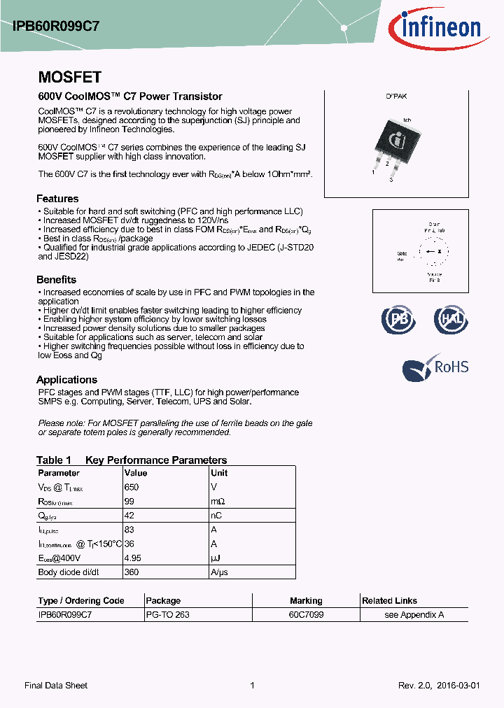 IPB60R099C7_9036555.PDF Datasheet
