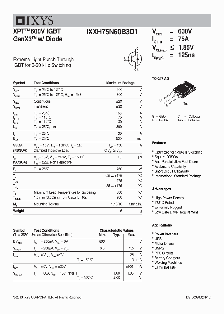 IXXH75N60B3D1_9037666.PDF Datasheet