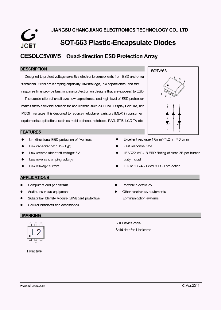 CESDLC5V0M5_9038143.PDF Datasheet