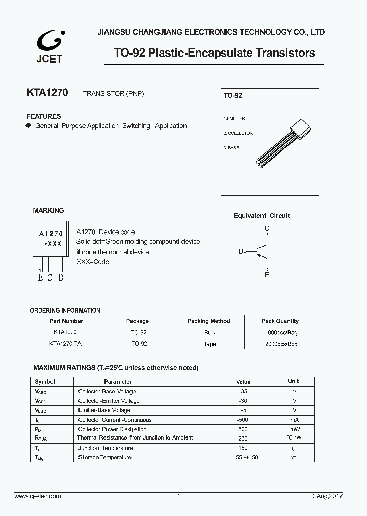 KTA1270_9039551.PDF Datasheet