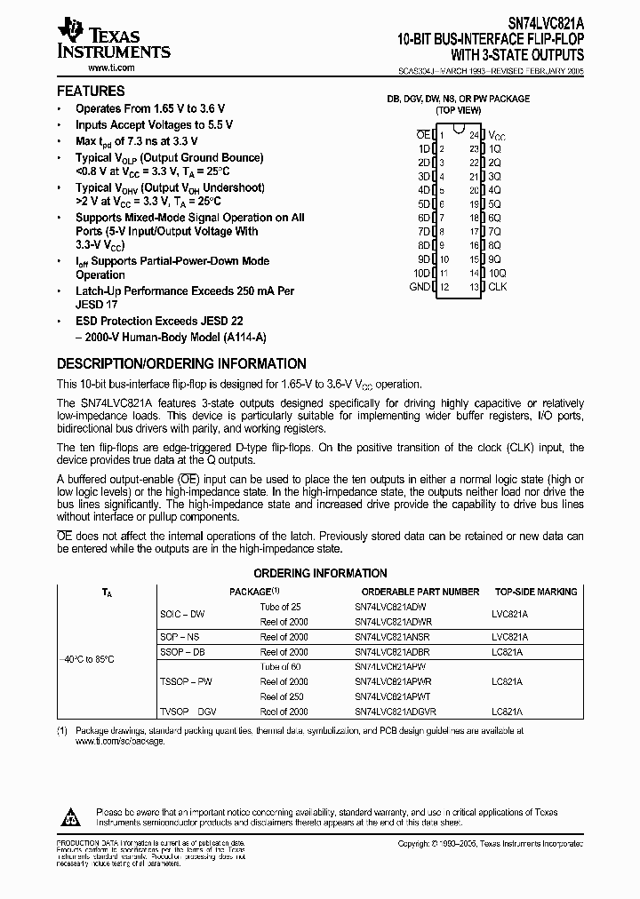 SN74LVC821ADBLE_9039794.PDF Datasheet