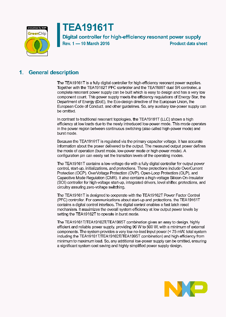 TEA19161T_9040742.PDF Datasheet