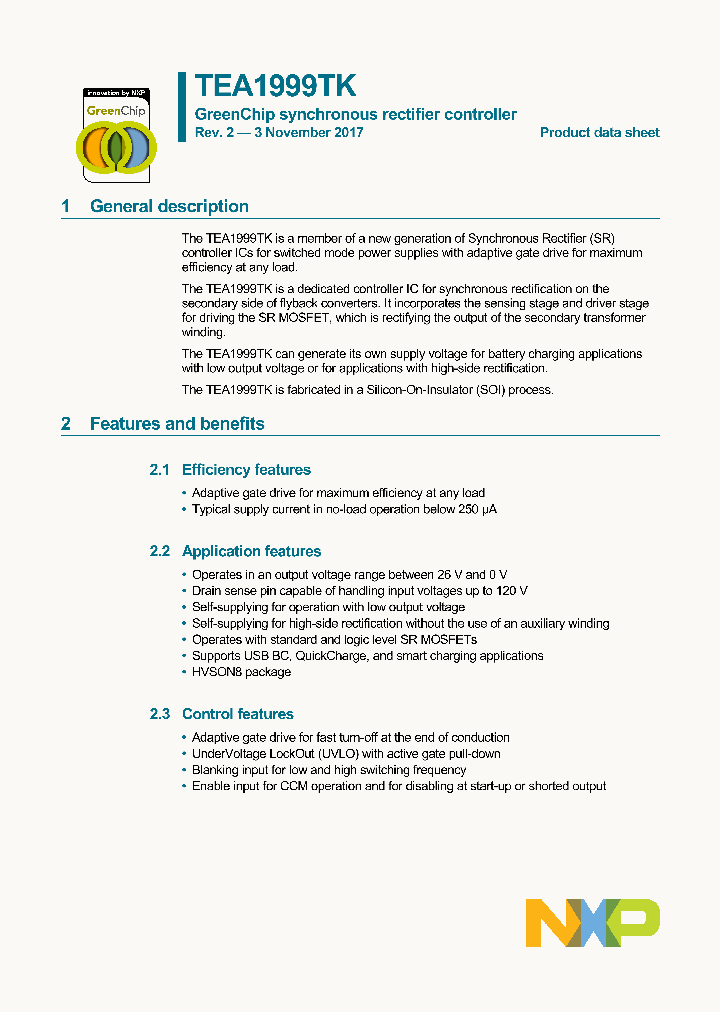 TEA1999TK_9040749.PDF Datasheet