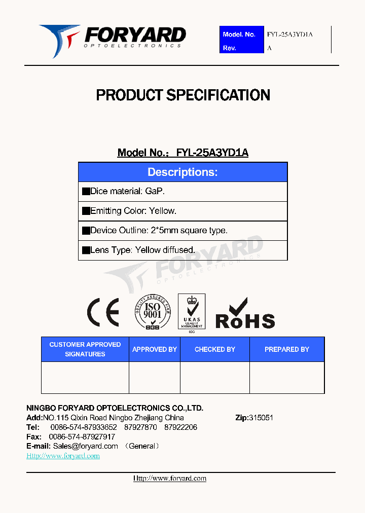 FYL-25A3YD1A_9040774.PDF Datasheet