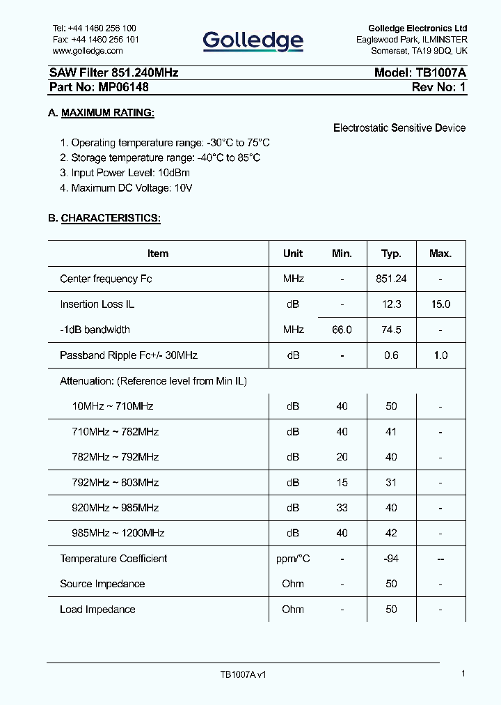 TB1007A_9042333.PDF Datasheet