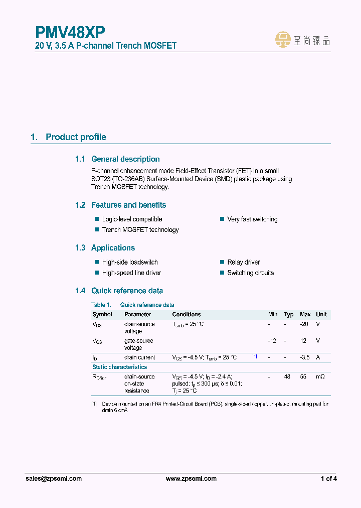 PMV48XP_9042917.PDF Datasheet