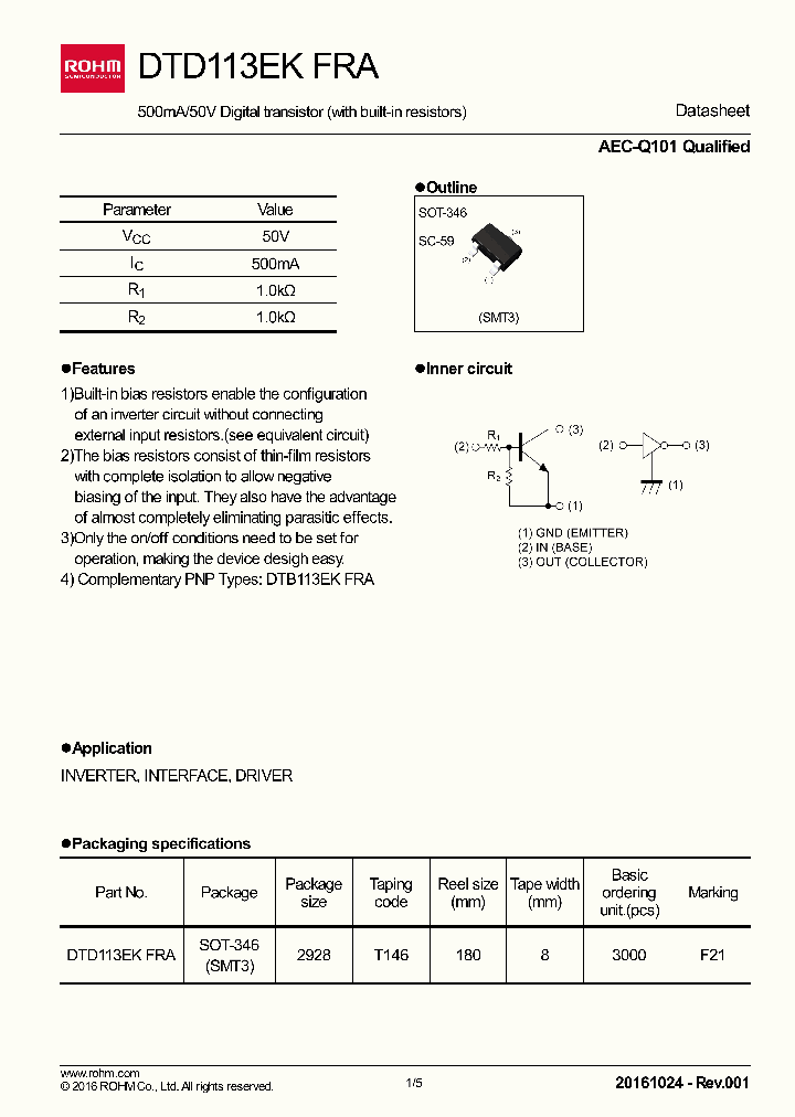 DTC113EKFRA_9044530.PDF Datasheet