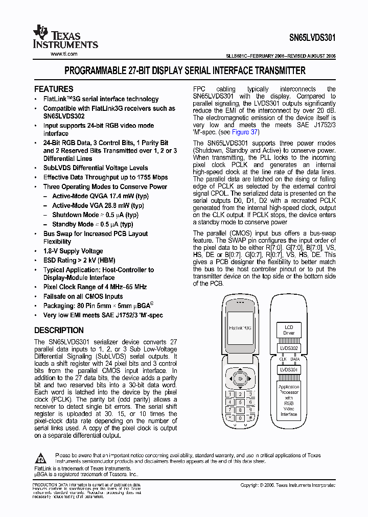 SN65LVDS301_9045373.PDF Datasheet