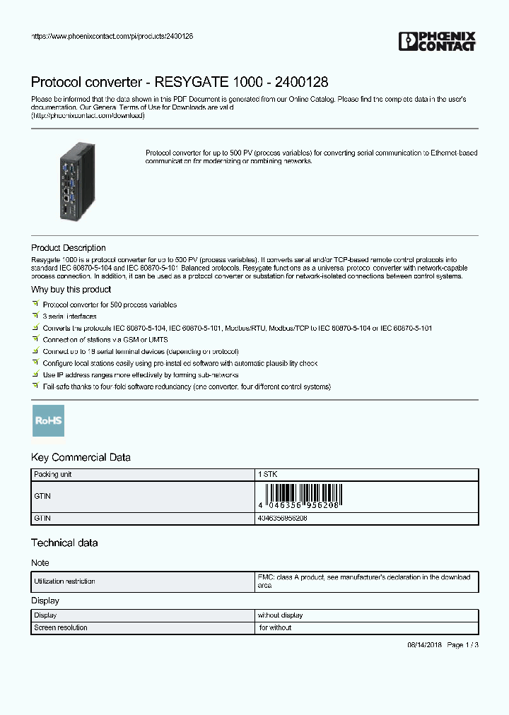 RESYGATE-1000_9045936.PDF Datasheet