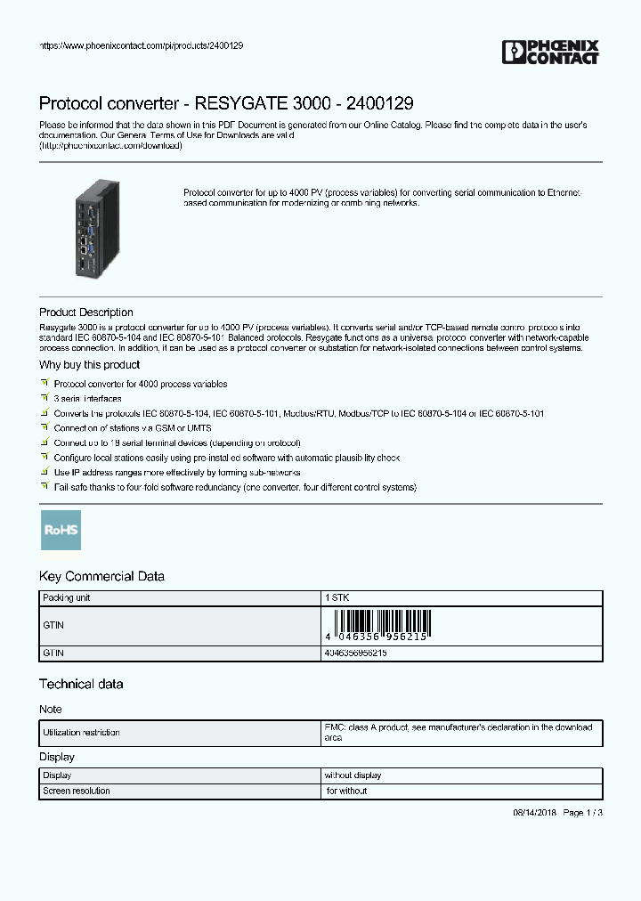 RESYGATE-3000_9045937.PDF Datasheet