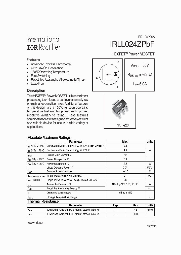 IRLL024ZPBF_9045999.PDF Datasheet