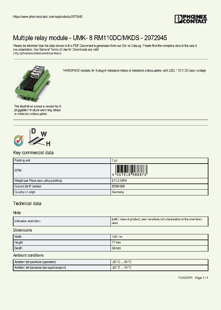 UMK-8RM110DC_9047679.PDF Datasheet