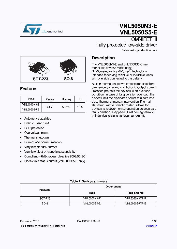 VNL5050N3-E_9048607.PDF Datasheet
