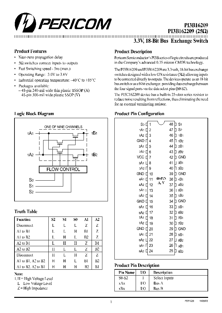 PI3B16209_9051491.PDF Datasheet