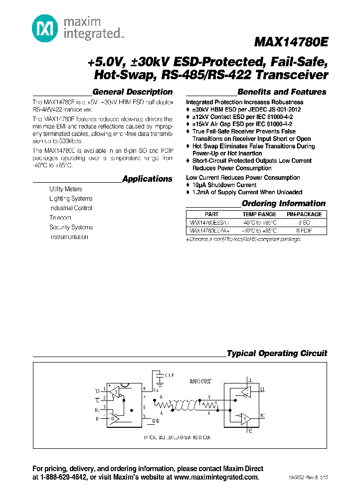 MAX14780EEPA_9051370.PDF Datasheet