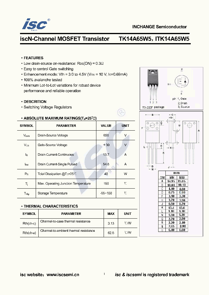 ITK14A65W5_9052603.PDF Datasheet